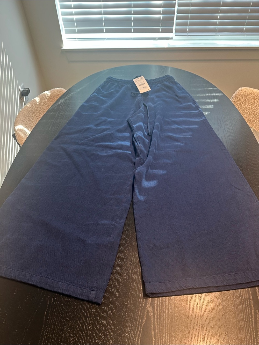 Zara Jogger Wide Leg Denim Effect Pants